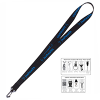 3/4" Super Soft Polyester Silkscreen Lanyard (Overseas Production 8-10 Weeks)